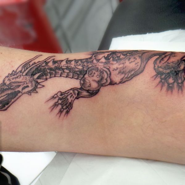 Tatouage de dragon européen